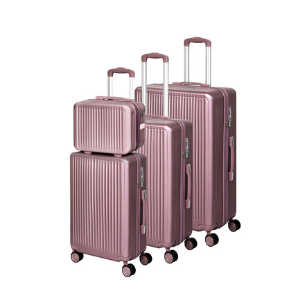 Slimbridge Luggage Suitcase Trolley Rose gold 4pc 14"+20"+24"+28"-1973193944368025600