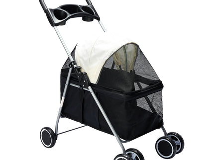 PaWz Large Pet Stroller Dog Cat Carrier Black-1864184624759050240