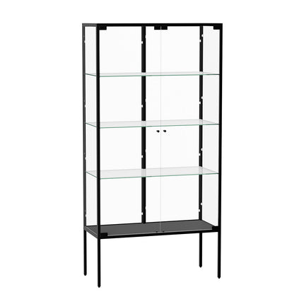 Stacked Glass Display Cabinet Steel 4 Tier 160cm-1975420320353488896