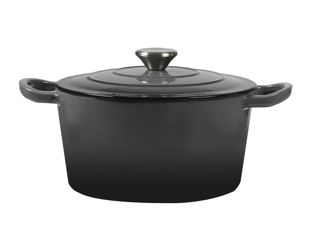 TOQUE 4L Enamel Dutch Oven Pot in Black Colour-1864184348161478656
