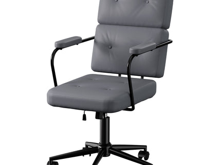 LEVEDE Ergonomic Office Chair Computer PU Grey-1910149779141300224