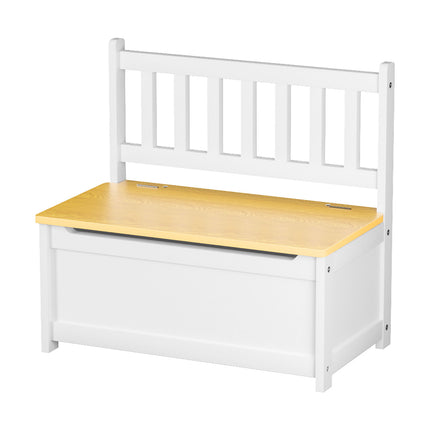 Levede 2-In-1 Kids Toys Storage Bench Box Wooden Chair-1954802485893926912