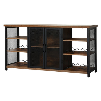 Levede Bar Cabinet Buffet Sideboard Walnut-1975420495033667584