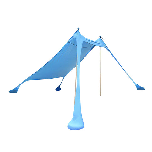Beach Tent Camping Canopy 2-4 Person Family Sun Shade Shelter 210x210cm Blue-1894516816361951232