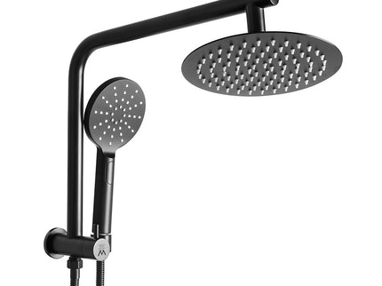 Shower Head High Pressure Set Rain Round Black-1942353352696401920