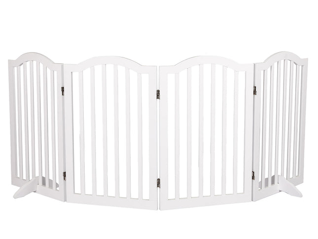 PaWz Wooden Pet Gate Dog Fence Safety White-1864184532832489472