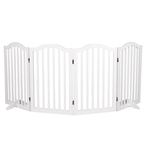 PaWz Wooden Pet Gate Dog Fence Safety White-1864184532832489472