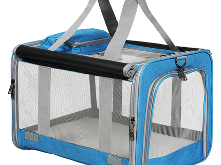 Pawz 3 in 1 Pet Soft Crate Dog Cat Carrier L Size Blue-1910112288384356352