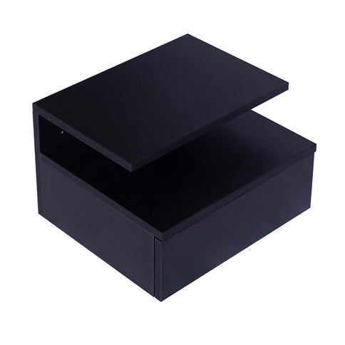 Levede 2x Bedside Tables Side Table Black-1910113068805918720