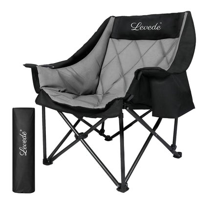 Levede Folding Camping Chair Extra Large Outdoor Portable Fishing Travel Seat-2050056782147096576