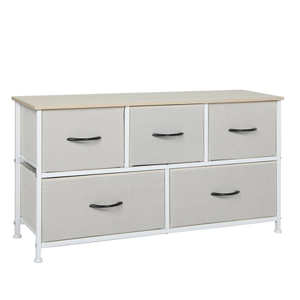 Levede Storage Cabinet Tower Chest Beige-1973194072285908992