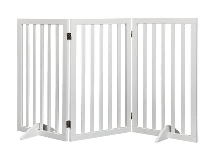 PaWz Wooden Pet Gate Dog Fence Safety White 400x 3MM-1864184509856092160