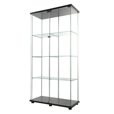 164cm Glass Display Cabinet 2 Doors-1886651026749132800