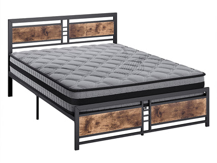 Metal Bed Frame Mattress Base Set Wood Queen-1910113214738337792