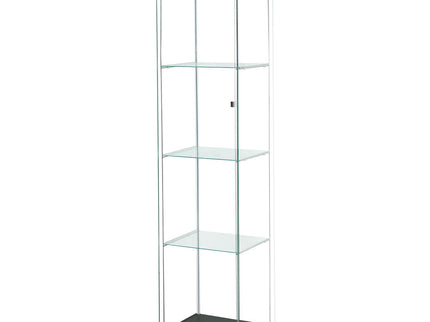 Stacked Display Storage Cabinet Glass Black-1917016729922441216