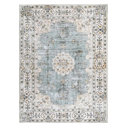 Marlow Floor Rug Short Pile Washable Vintage Carpet Soft Plush Non Slip 160x120-1975420390687772672