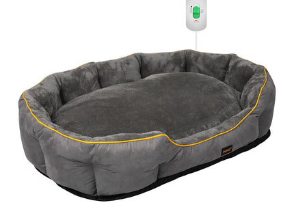 PaWz Electric Pet Heater Bed Heated L Grey Large-1864184526633308160