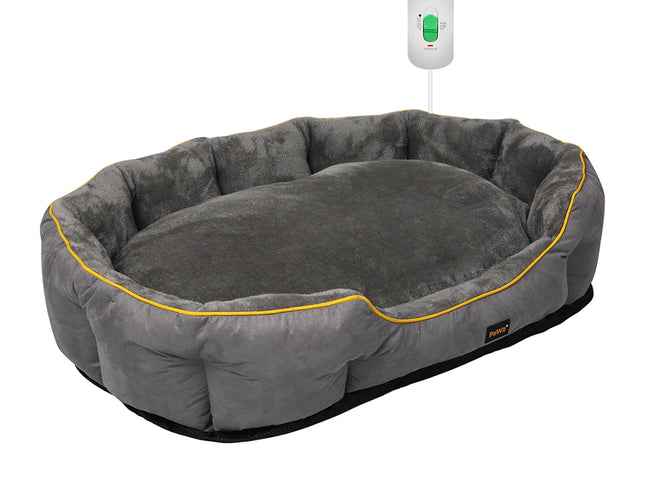 PaWz Electric Pet Heater Bed Heated L Grey Large-1864184526633308160