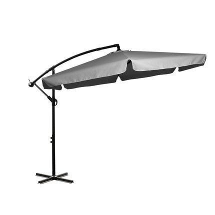 Mountview 3M Cantilever Umbrella Outdoor Grey Without Base-1975420433922658304