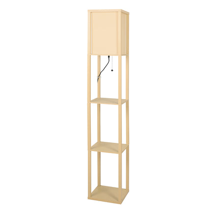 EMITTO Floor Lamp LED Storage Shelf Khaki-1973193956544090112