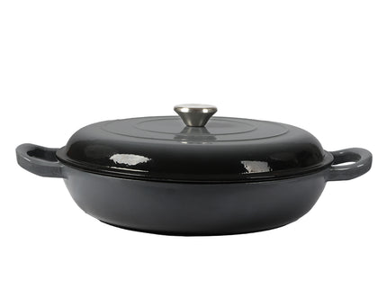 3.5L Enamel Dutch Oven Pan in Black Colour-1864184348593491968