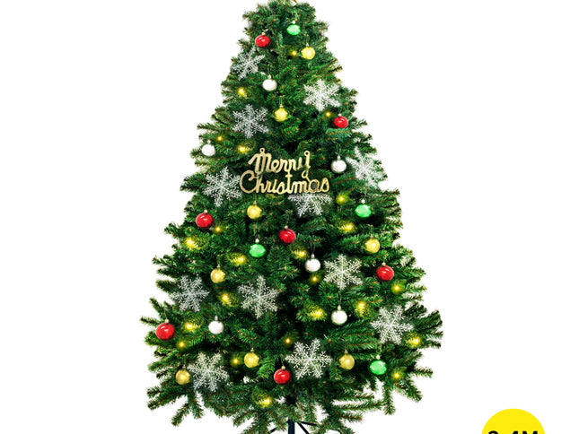 SANTACO Christmas Tree 2.4M 8Ft Xmas 2.4 Meter-1864184747329196032