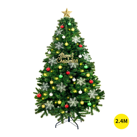 SANTACO Christmas Tree 2.4M 8Ft Xmas 2.4 Meter-1864184747329196032
