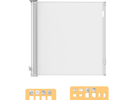 BoPeep Retractable Baby Safety Gates 150cm White 150 cm-1864184339508629504