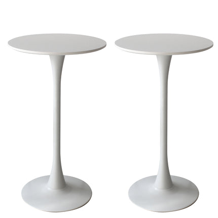 Levede 2x Round Bar Table Pub Tables White-1975420498175201280