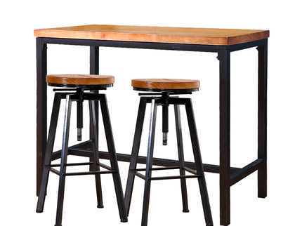 Levede 3pcs Bar Table Barstools Industrial-1910113235605000192