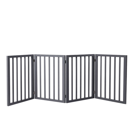 Wooden Pet Gate Dog Fence Retractable Grey 600x 3MM-1973193642998894592