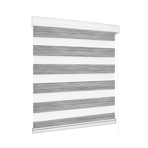 Marlow Blackout Zebra Roller Blind Curtains 60x210 Grey-1910113278726639616