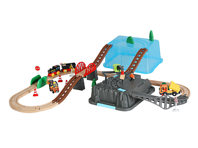 Bopeep Toy Train Set Track DIY Wooden-1910113163664297984
