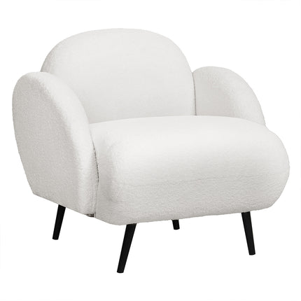 Levede Sofa Chair Fleece Upholstered Single White-1973193446160207872