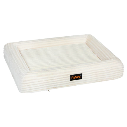 Pawz XL Size Orthopedic Dog Bed with Corduroy Removable Cover Waterproof Washable Beige-1975420347792625664