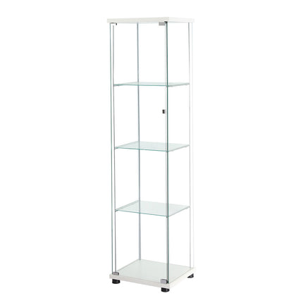Stacked Display Cabinet Tempered Glass White-1973193812268421120