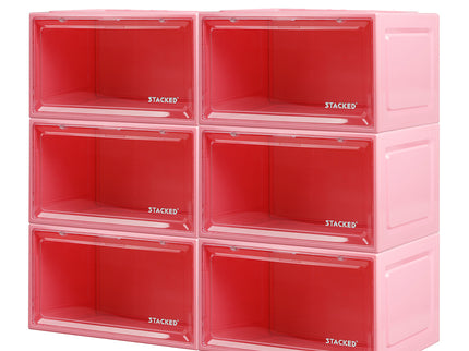 Stacked Sneaker Display Case 6x Shoe Pink-1864184616697597952