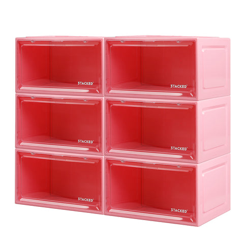Stacked Sneaker Display Case 6x Shoe Pink-1864184616697597952