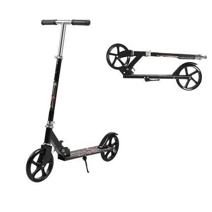 MONVELO Folding Scooter Dual Large Wheels Black-1950770003473207296