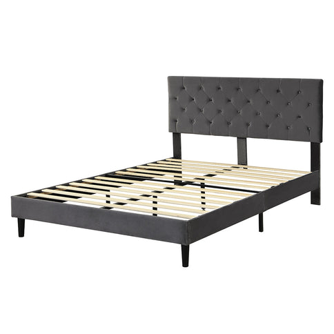 Levede Bed Frame Queen Size Mattress Grey-1910113210292375552