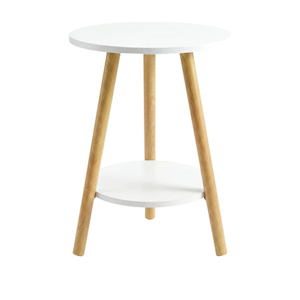 Levede Round Coffee Table 2-Layer Living Room End Tables Bedroom Side Tables-2050059016905822208