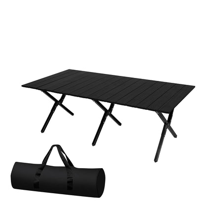 Levede Folding Camping Table Portable Black-1864184455887982592
