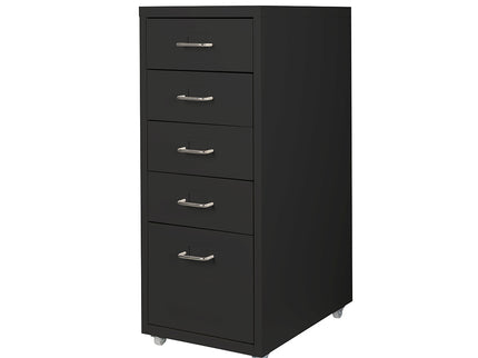 Levede 5 Drawer Office Cabinet Drawers Black-1917016720648835072