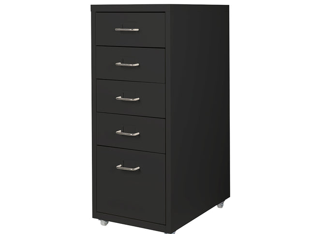 Levede 5 Drawer Office Cabinet Drawers Black-1917016720648835072