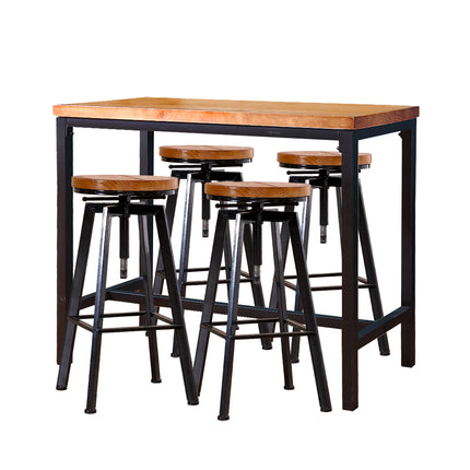 Levede 5pcs Bar Table Barstools Industrial-1942353345440256000