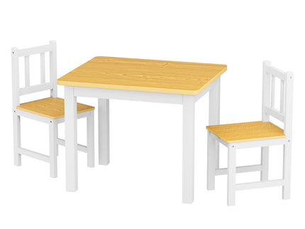 Bopeep Kids Table and Chairs Set Wooden 3PCS Study Play-1954802474082766848