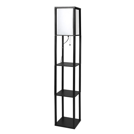 EMITTO Floor Lamp Storage Shelf LED Black-1973193956162408448