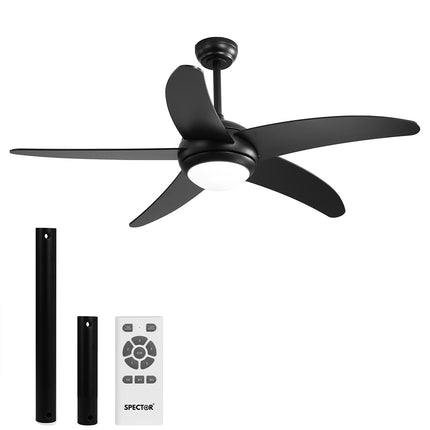 Spector 52'' Ceiling Fan LED Light DC Black-1954802706266853376