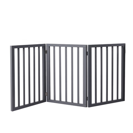 Wooden Pet Gate Dog Fence Retractable Grey 2000x 3MM-1975420451777810432