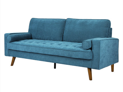 Levede Fabric Sofa Armchair 3 Seater Couch Blue 191cm Wide-1864184596522995712